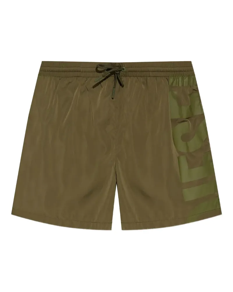Diesel Badeshorts mit Logo-Print - Grün Grün
