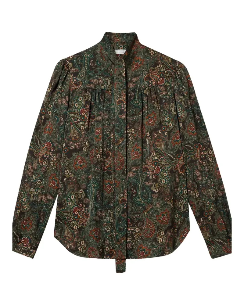 Brooks Brothers Bluse mit Paisley-Print - Braun Braun