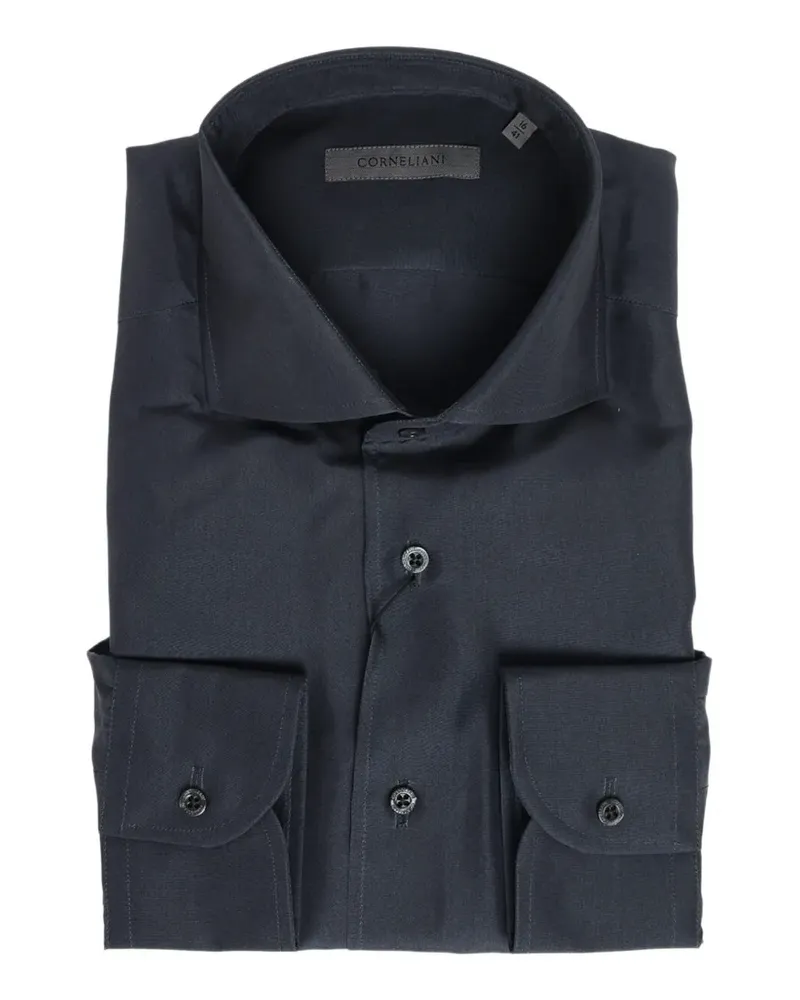 Corneliani long-sleeve silk shirt - Blau Blau