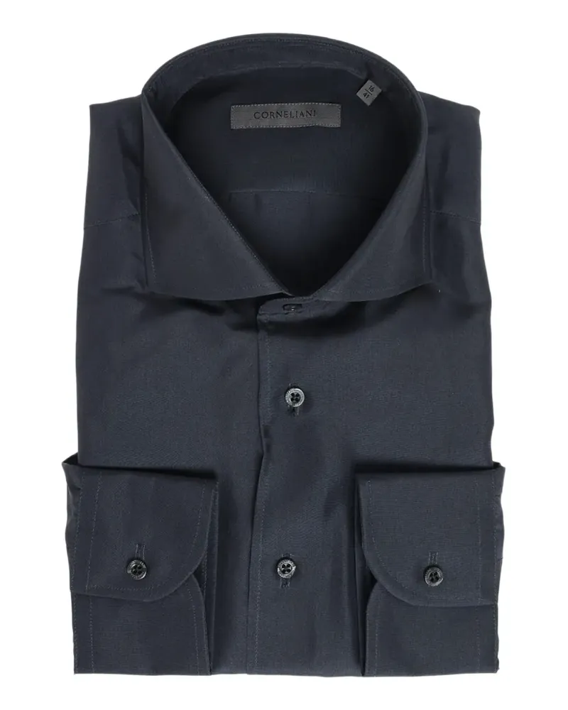 Corneliani long-sleeve silk shirt - Blau Blau