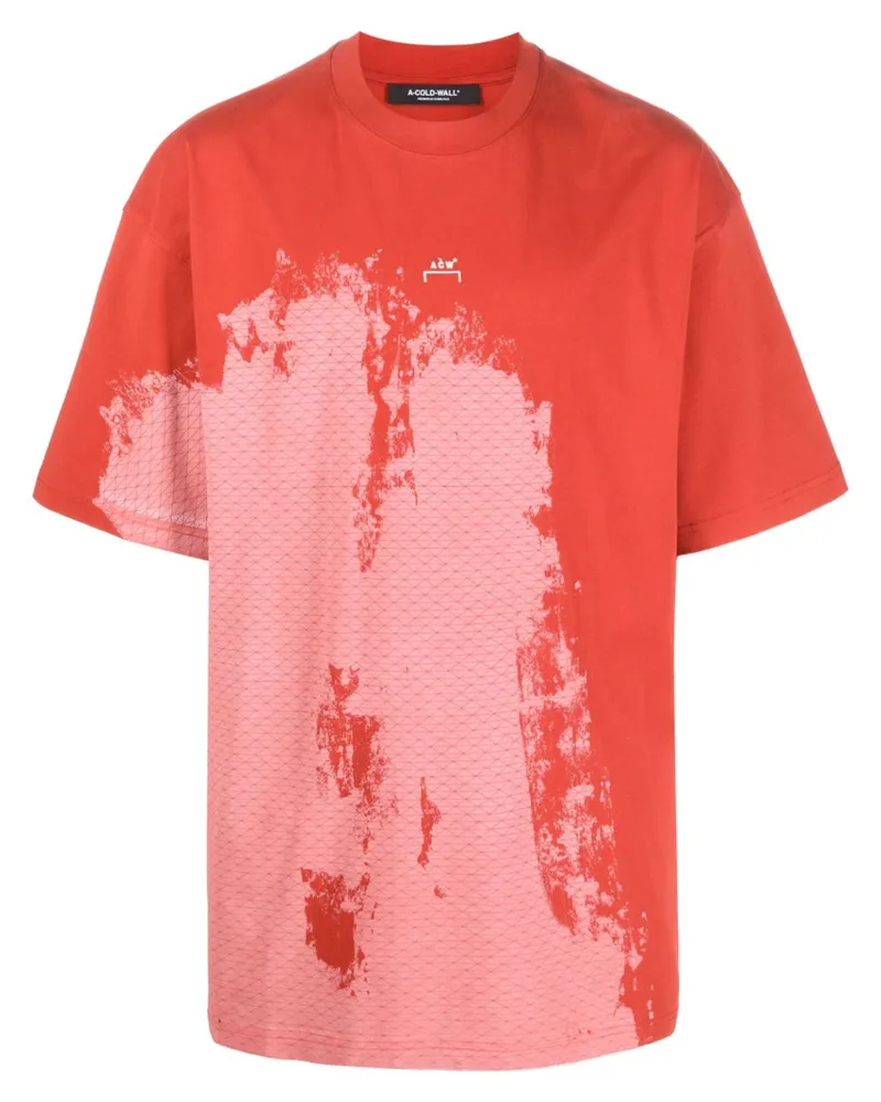 ACW* T-Shirt mit Pinselstrich-Print - Rot Rot