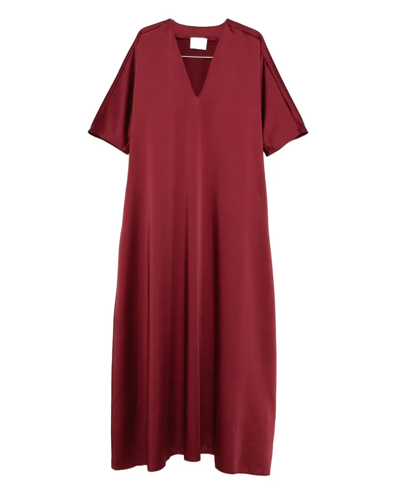 ATU Body Couture Satin-Maxikleid mit V-Ausschnitt - Rot Rot