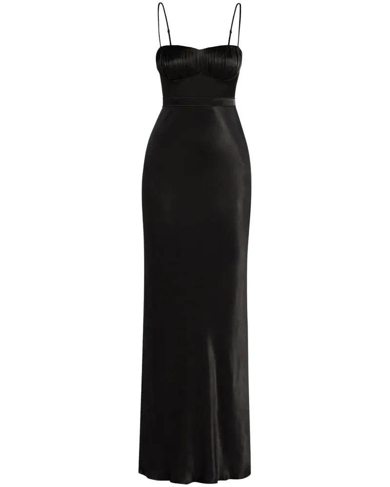 Shona Joy Abendkleid mit Satin-Finish - Schwarz Schwarz