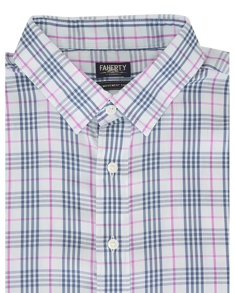 Faherty Movement check-pattern button-down shirt - Blau Blau