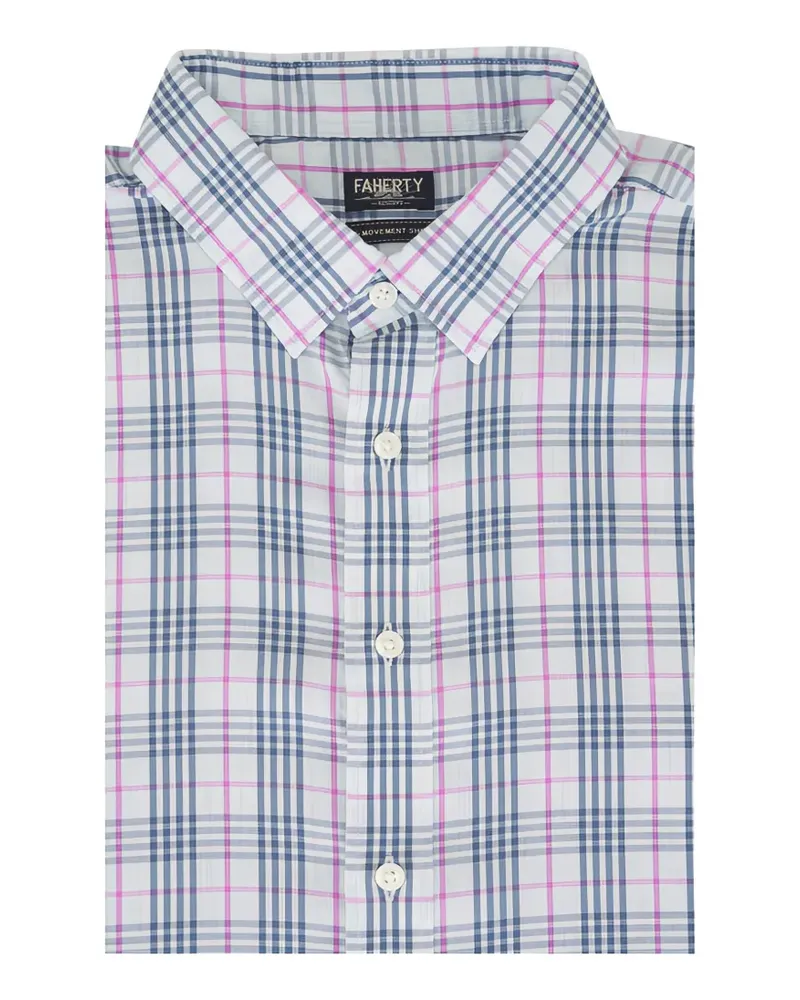 Faherty Movement check-pattern button-down shirt - Blau Blau