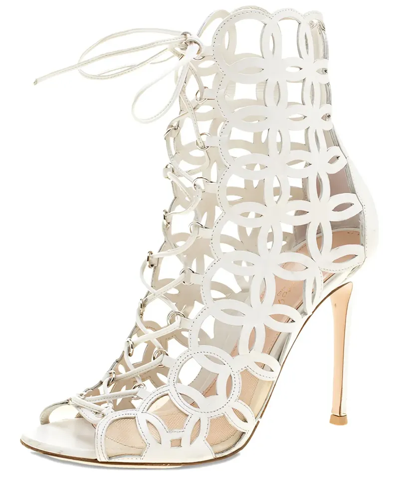 Gianvito Rossi Sandalen mit Cut-Out 105mm - Weiß Weiß