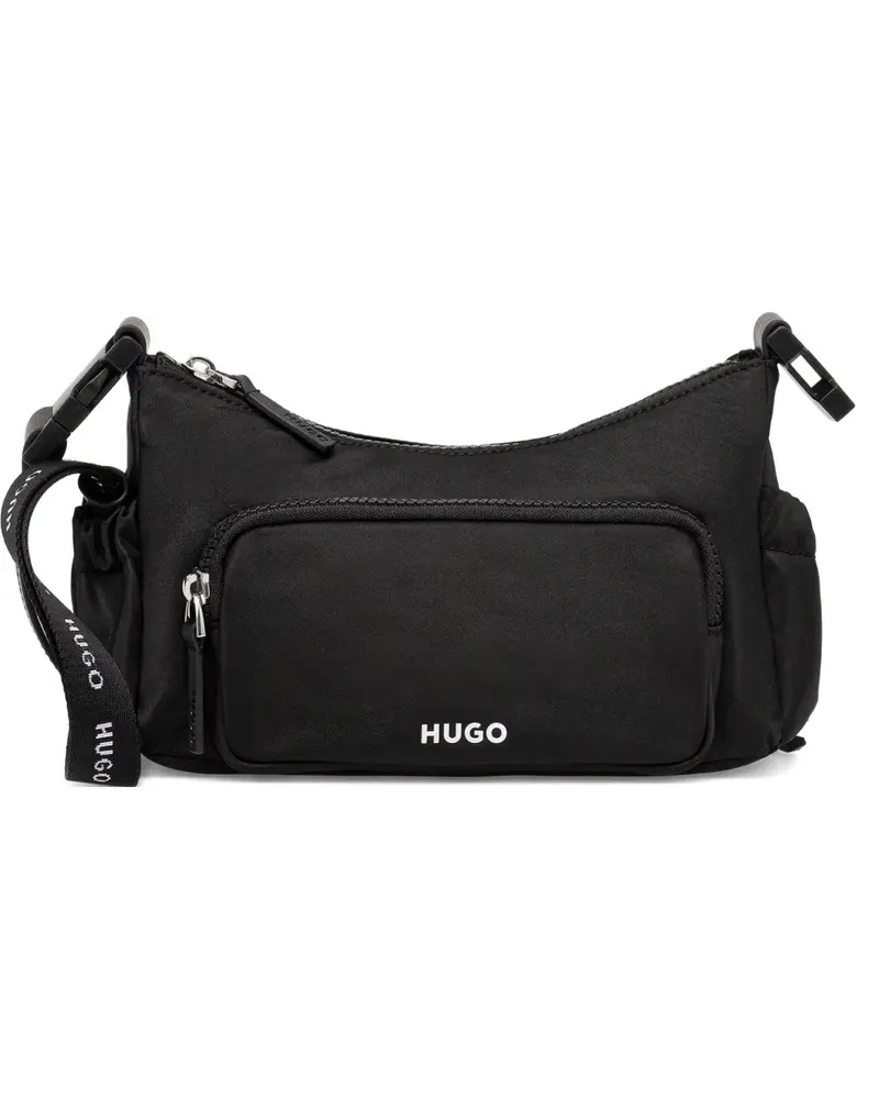 HUGO BOSS Schultertasche mit Logo-Prägung - Schwarz Schwarz