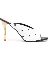 Balmain Mules mit Polka Dots100mm Weiß