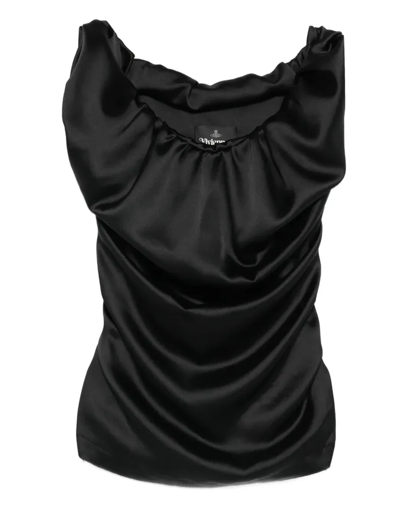 Vivienne Westwood Ginnie draped top - Schwarz Schwarz