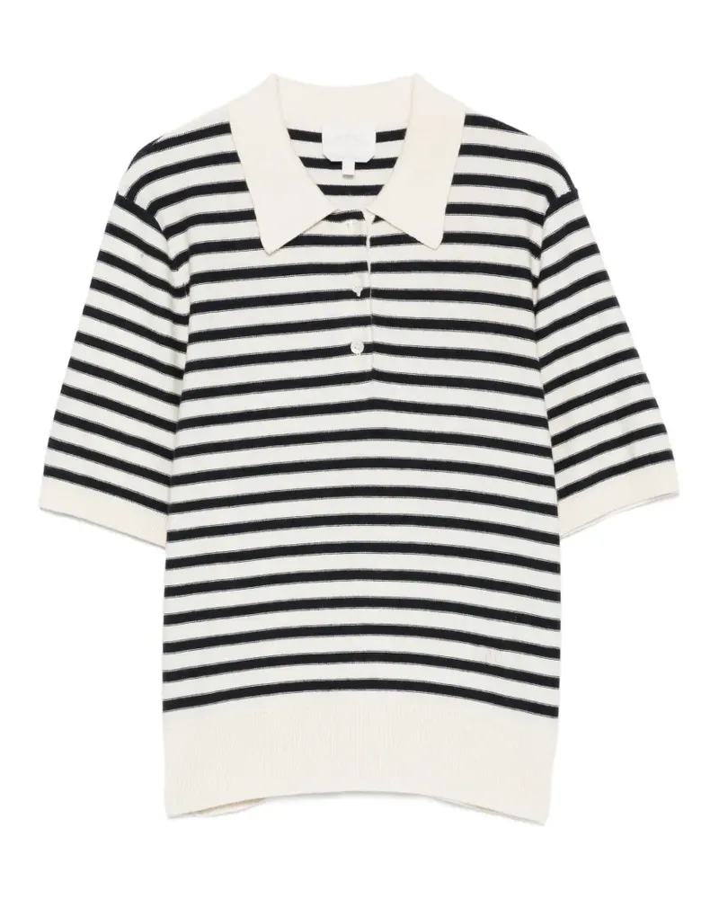 A.P.C. striped polo top - Nude Nude