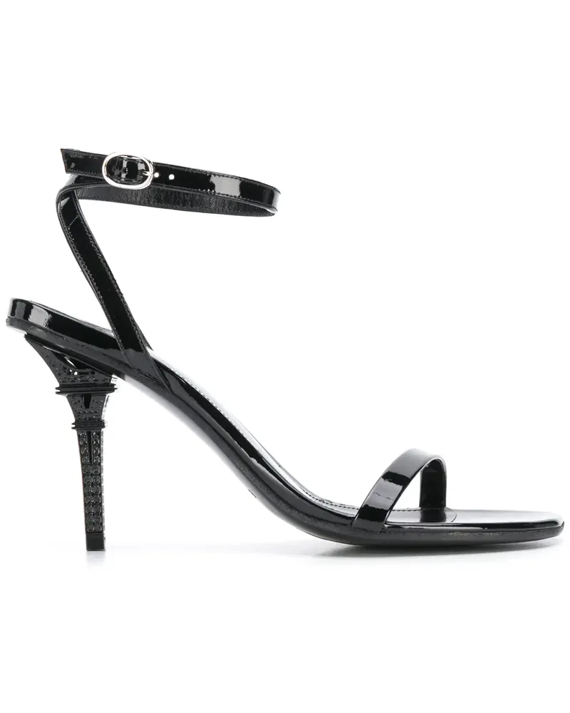 VETEMENTS Eiffel Tower' Sandalen mit Knöchelriemen - Schwarz Schwarz