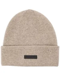 Fear of God logo-patch beanie Nude