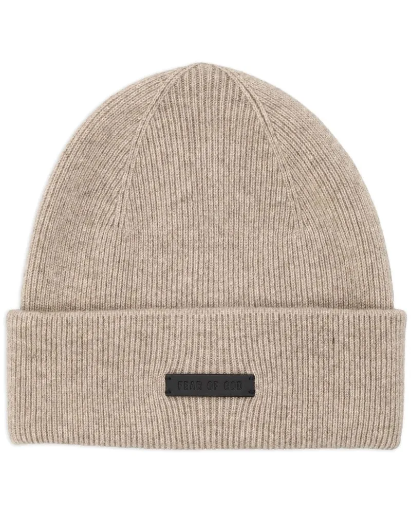Fear of God Beanie mit Logo-Patch - Nude Nude