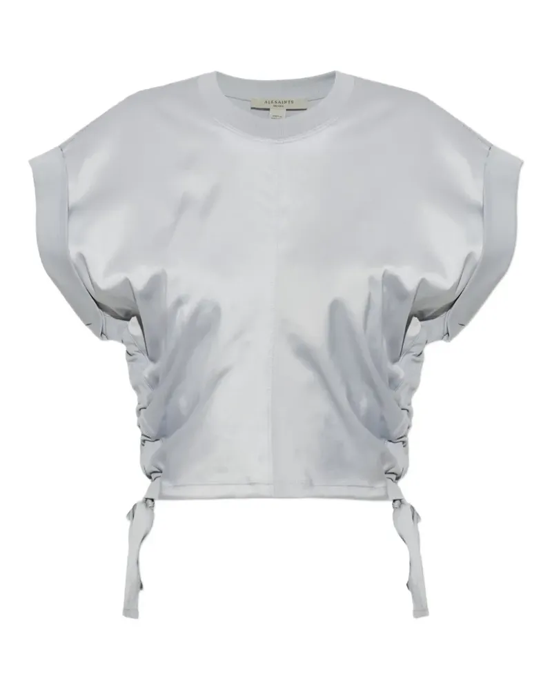 AllSaints Gerafftes Mira T-Shirt - Blau Blau