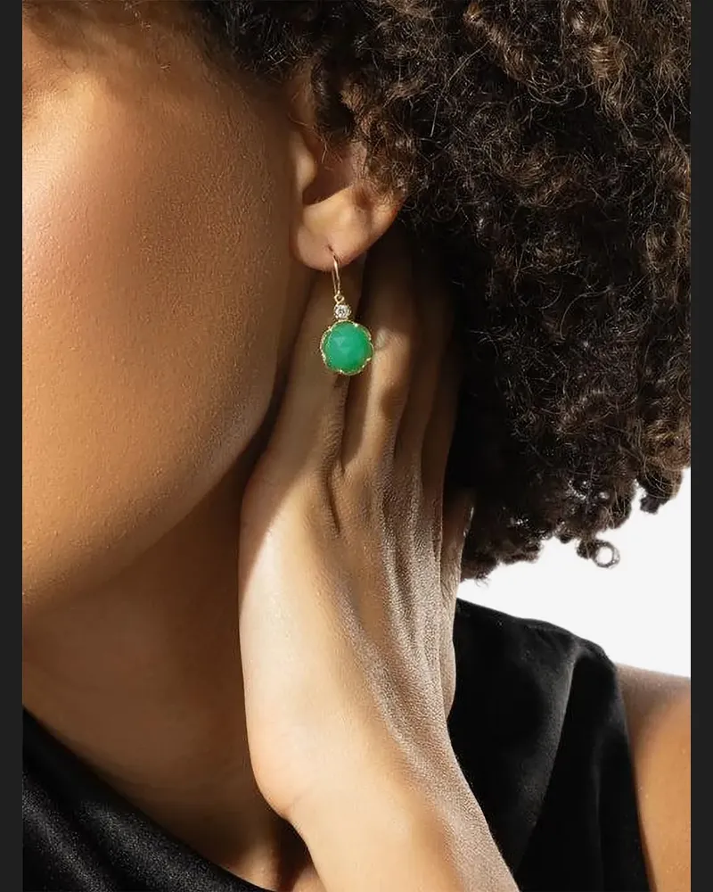 Irene Neuwirth 18kt Gelbgoldohrstecker mit Diamanten Gold