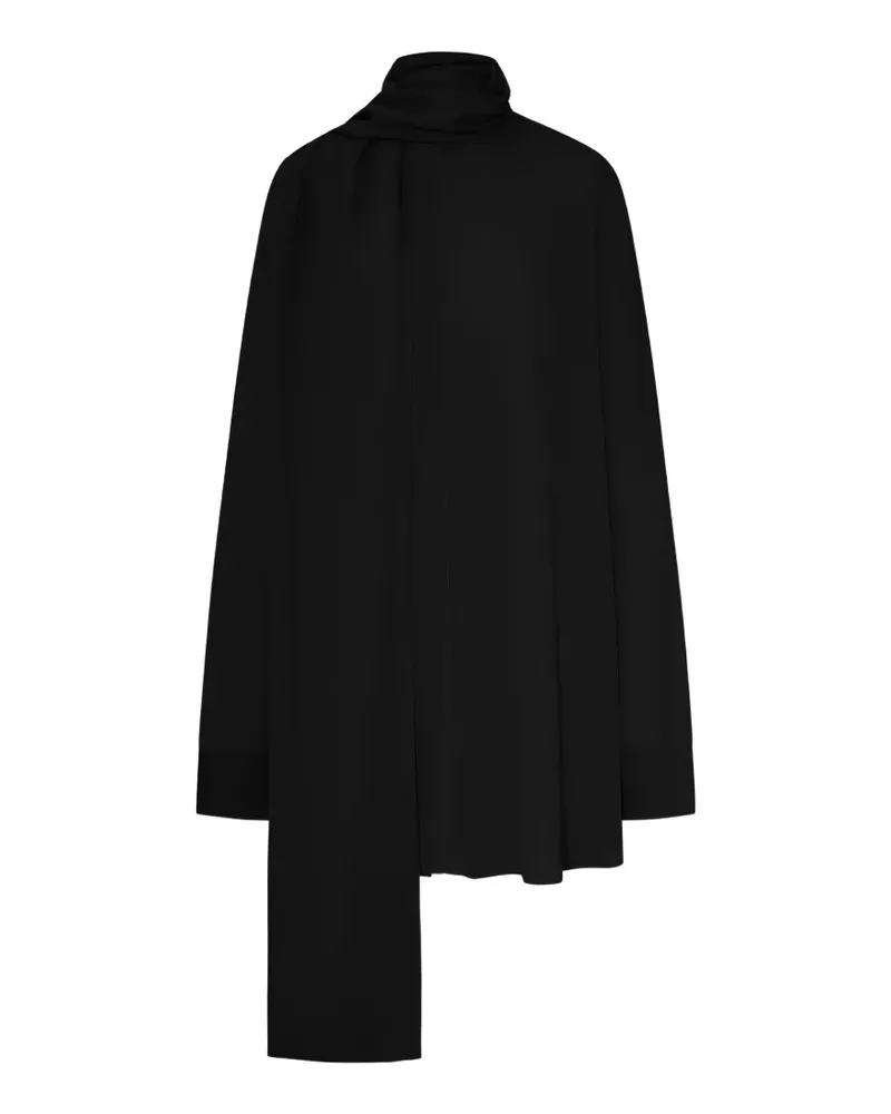 Totême Bluse mit drapiertem Schal - Schwarz Schwarz