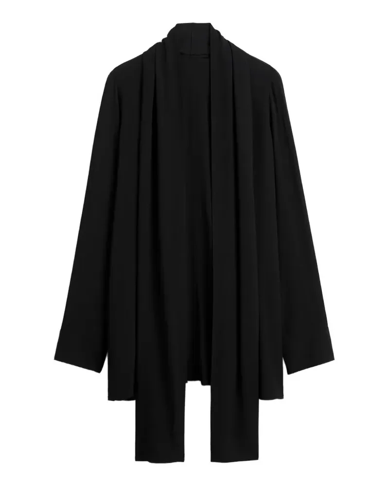 Totême Bluse mit drapiertem Schal - Schwarz Schwarz