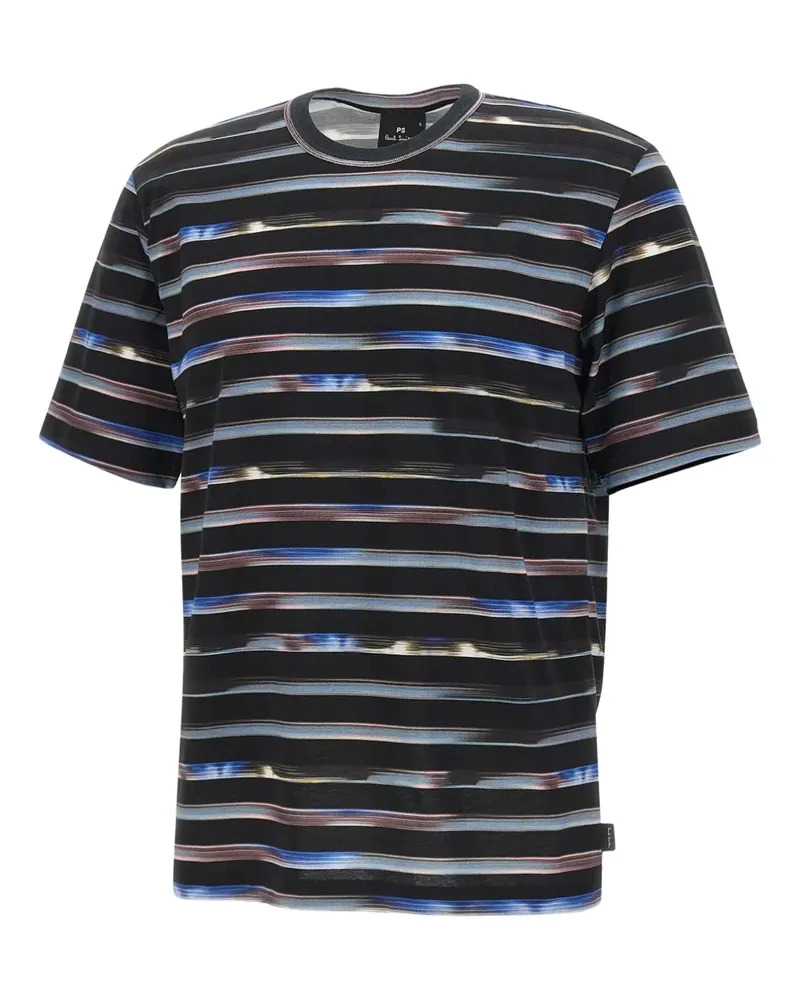 Paul Smith Gestreiftes T-Shirt - Schwarz Schwarz