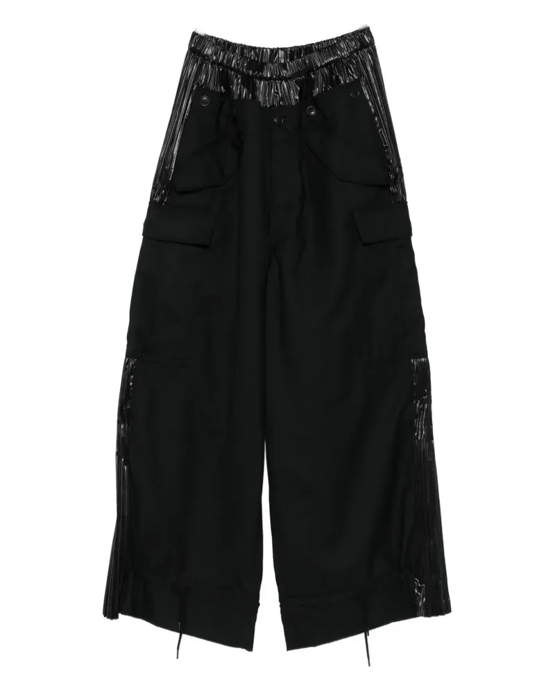 Junya Watanabe elasticated-waist cargo pants - Schwarz Schwarz