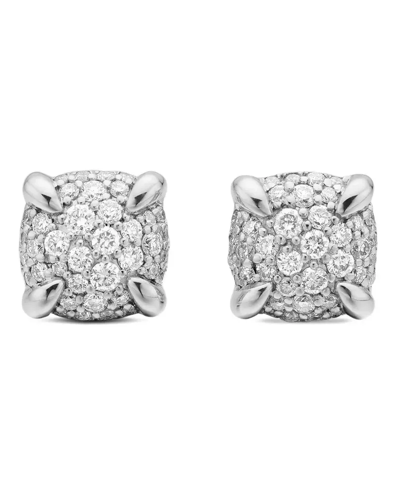 David Yurman Petite Chatelaine Ohrstecker mit Diamanten 6,5mm - Silber Silber