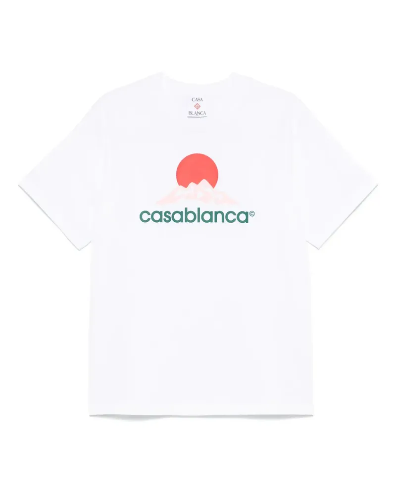 Casablanca Paris T-Shirt aus Bio-Baumwolle - Weiß Weiß
