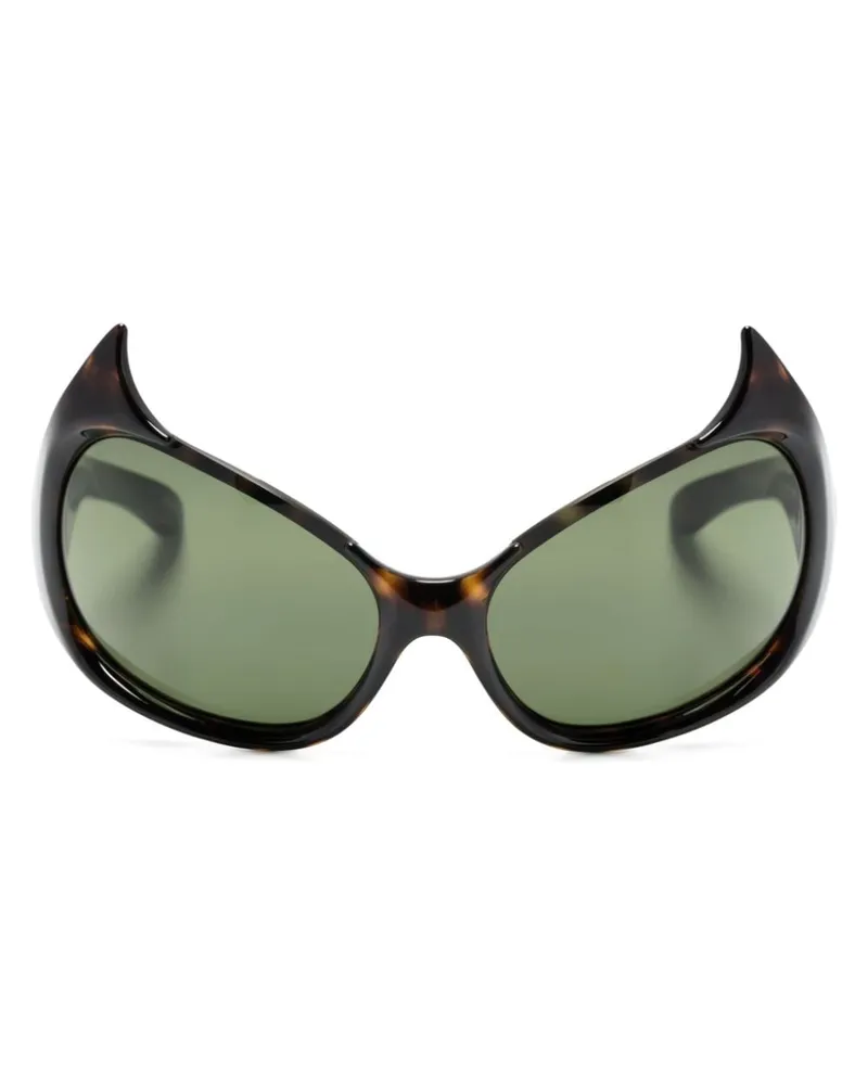 Balenciaga Gotham Cat Sonnenbrille in Schildpattoptik Braun