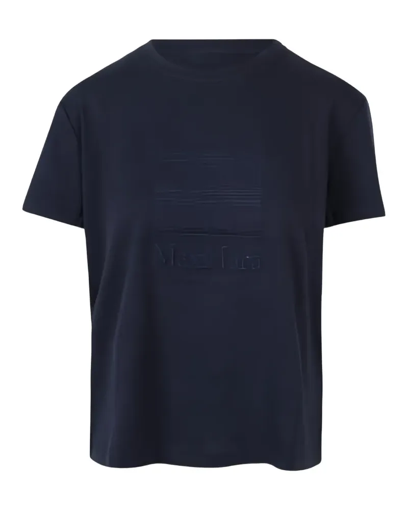 Max Mara Max Mara logo-embossed T-shirt - Blau Blau