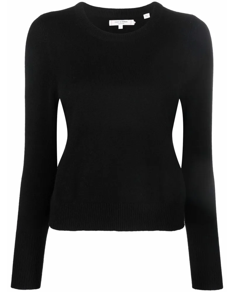 Chinti & Parker Cropped-Pullover aus Kaschmir Schwarz