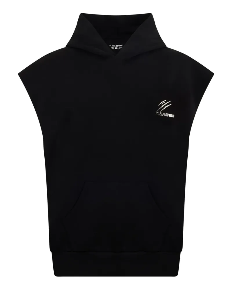 Philipp Plein Ärmelloser Hoodie mit Logo-Detail - Schwarz Schwarz