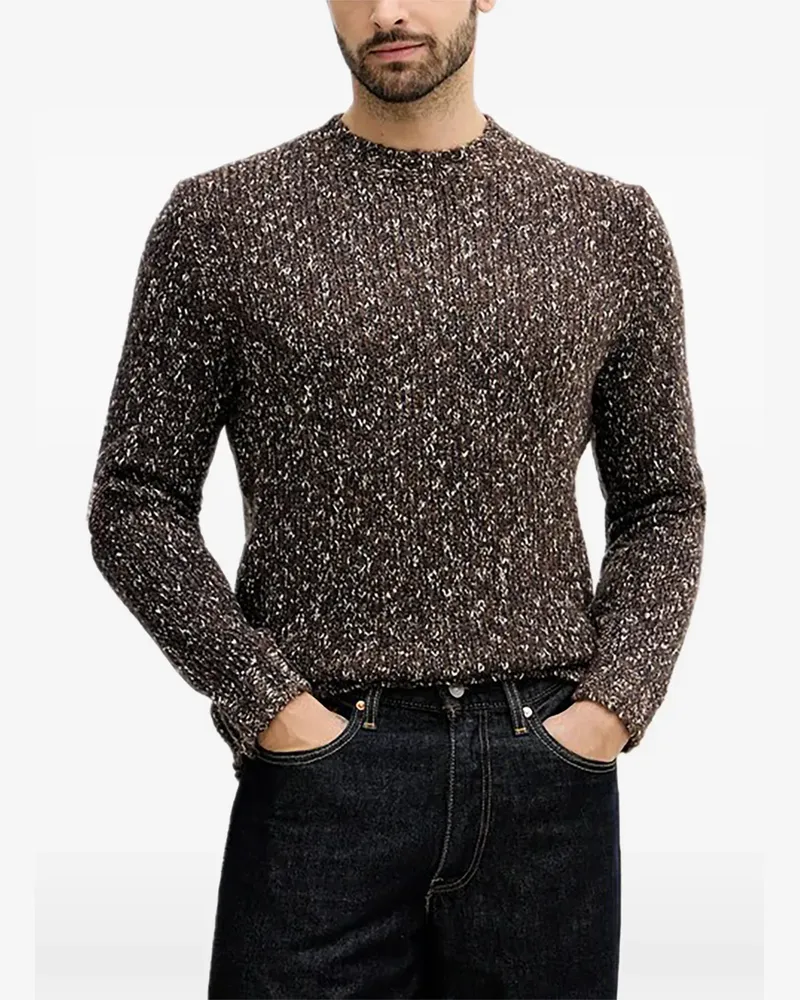 Benetton speckled crew-neck sweater - Braun Braun