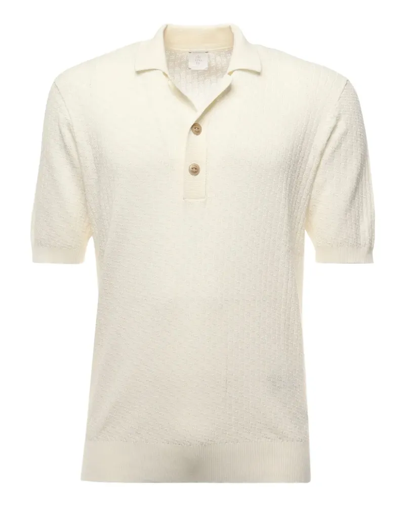Eleventy Strukturiertes Poloshirt - Nude Nude