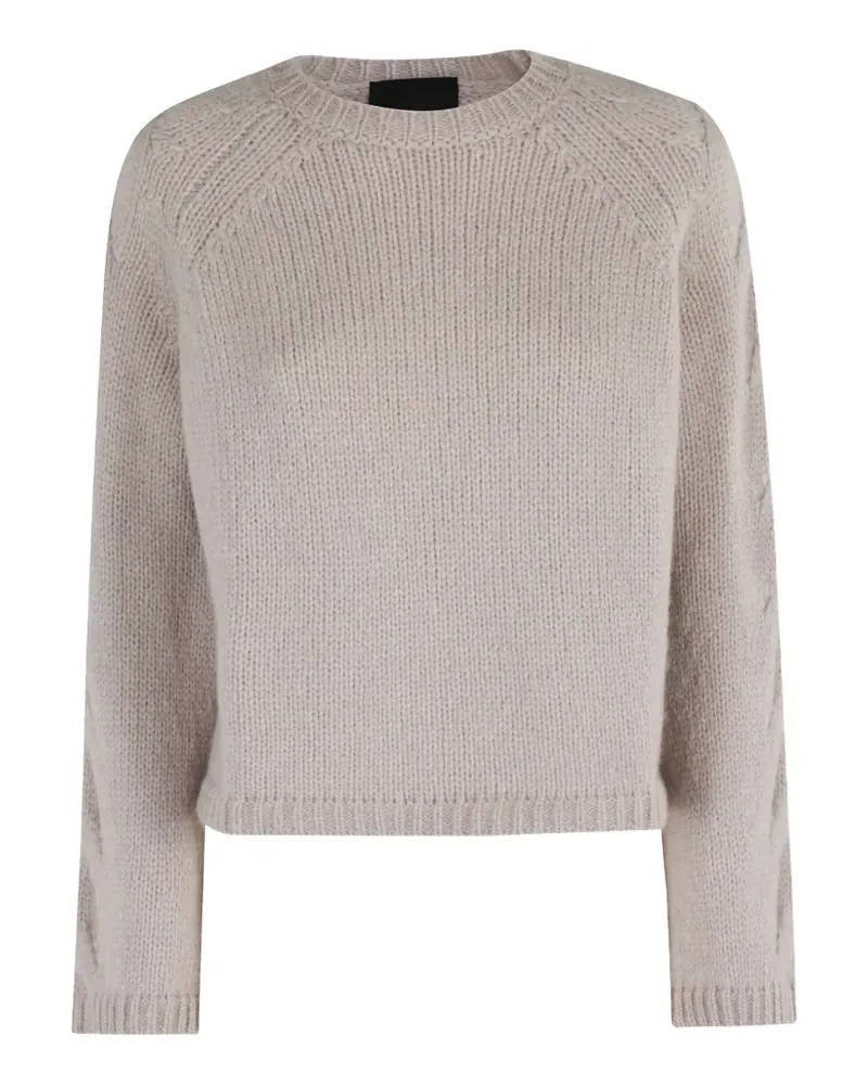 Roberto Collina Pullover mit Zopfmuster und Raglanärmeln - Nude Nude