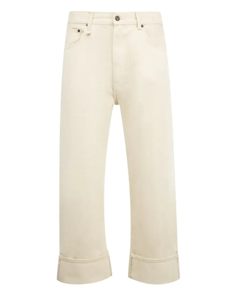 R13 Jeans mit Logo-Patch - Nude Nude