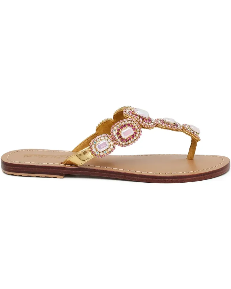 Mystique crystal-embellished sandals - Gold Gold