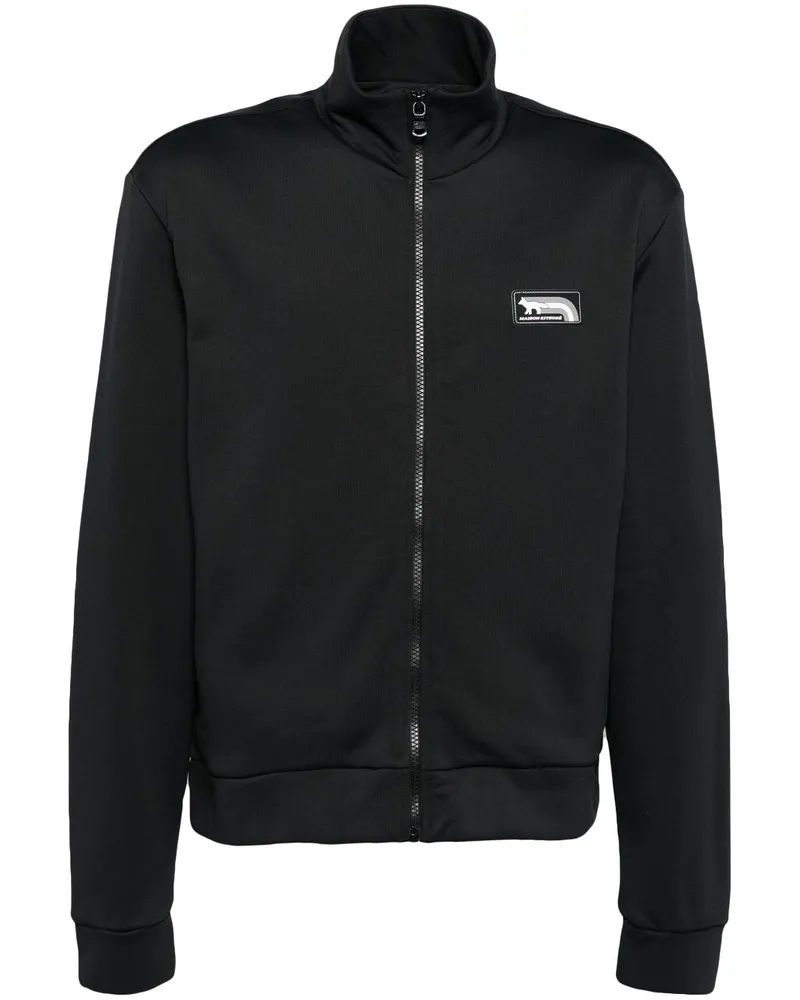 Kitsuné Jacke mit Logo-Patch - Schwarz Schwarz