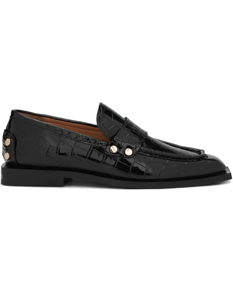 Ganni Loafer mit eckiger Kappe - Schwarz Schwarz