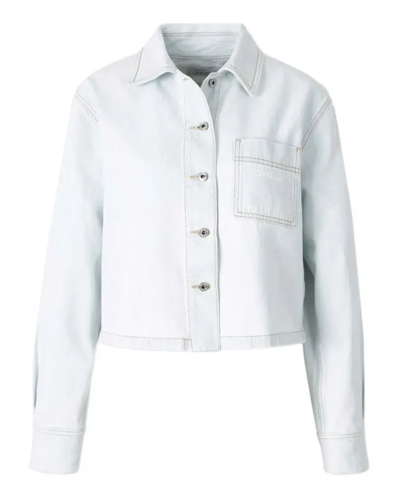 OFF-WHITE Geknöpfte Jacke mit Streifen - Blau Blau