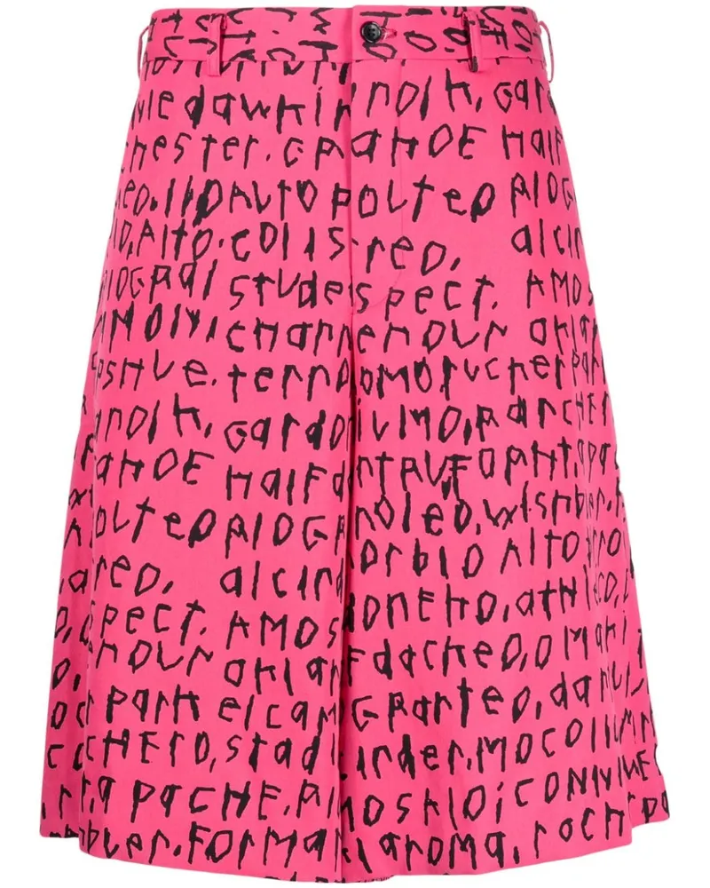 Comme des Garçons Shorts mit grafischem Print - Rosa Rosa