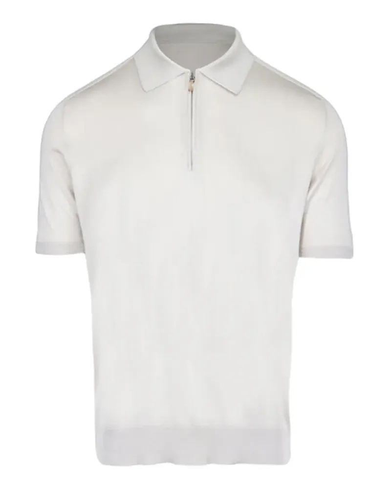 Colombo half-zip polo shirt - Nude Nude