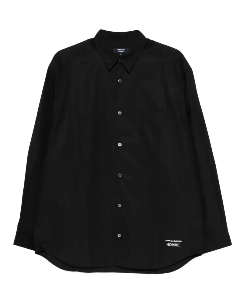 Comme des Garçons Collor Hemd - Schwarz Schwarz