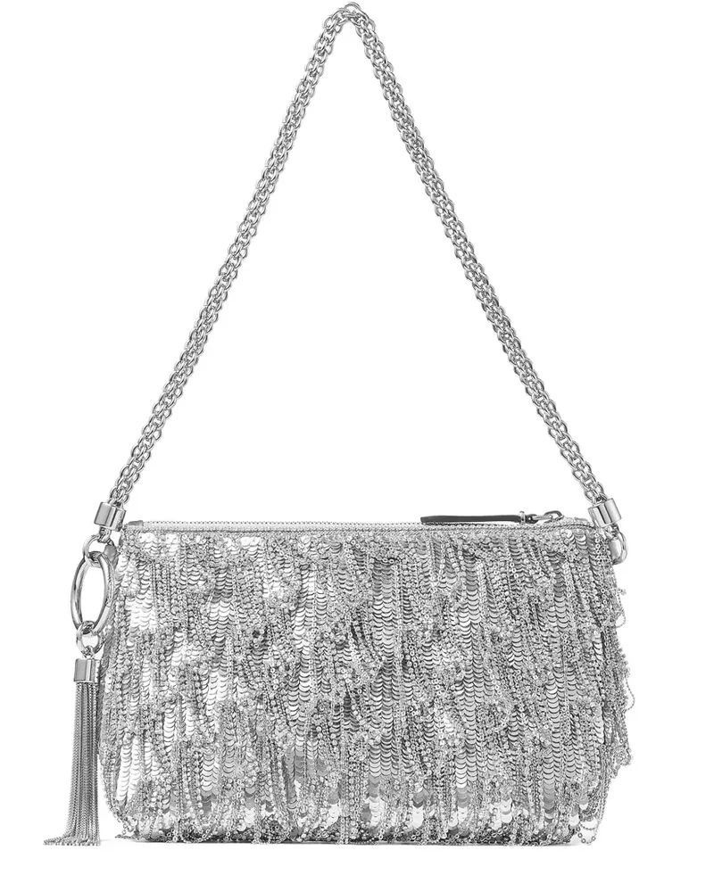Jimmy Choo Mini Callie Schultertasche - Silber Silber