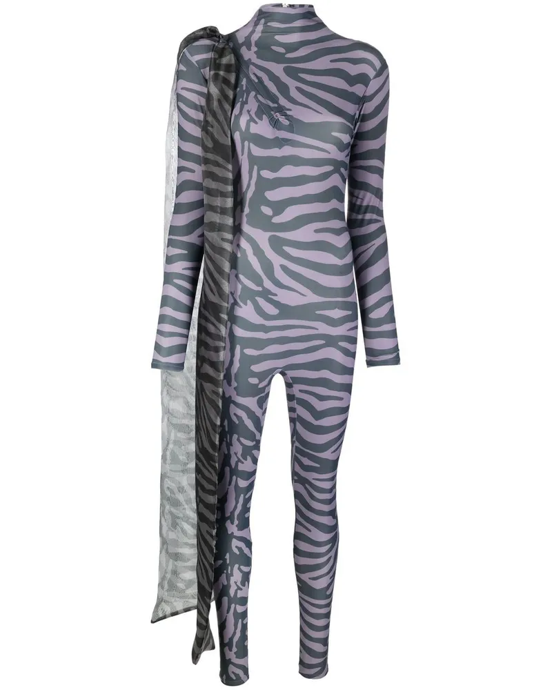 ATU Body Couture Jumpsuit mit Schleife Grau