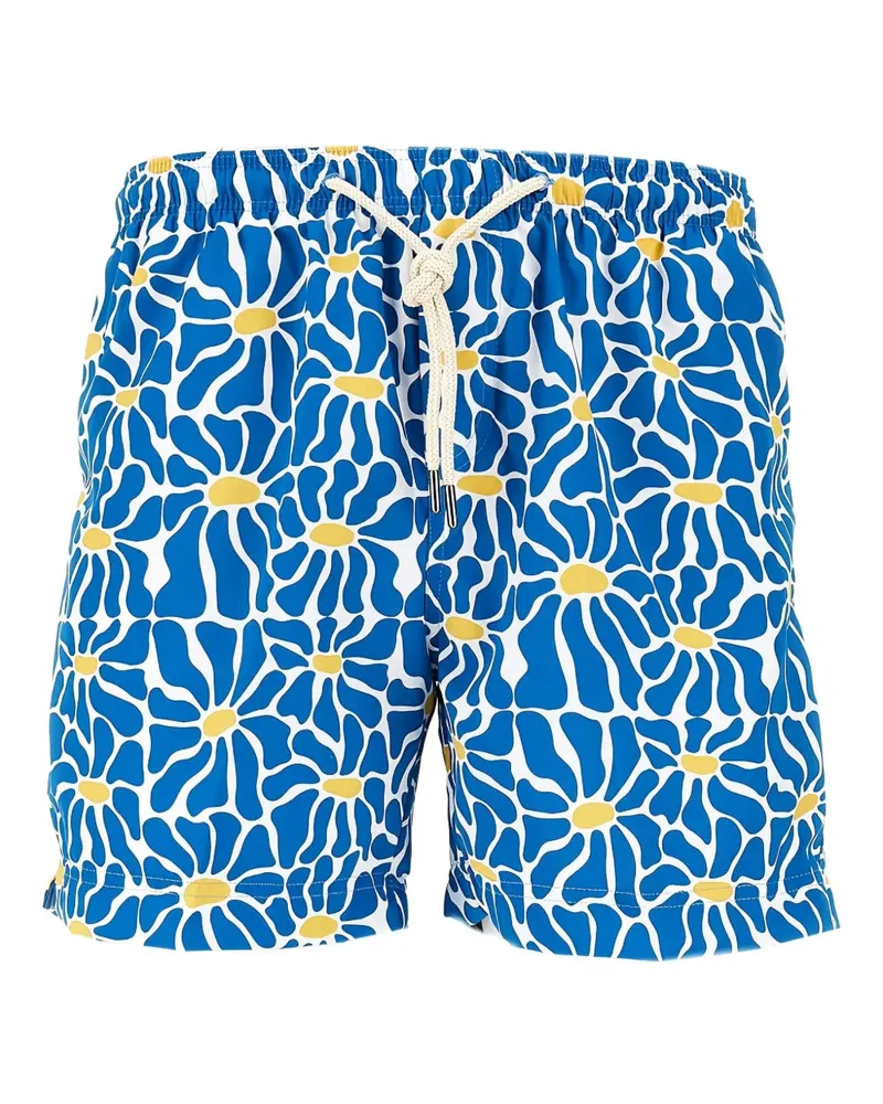 PENINSULA Badeshorts mit Blumen-Print - Blau Blau