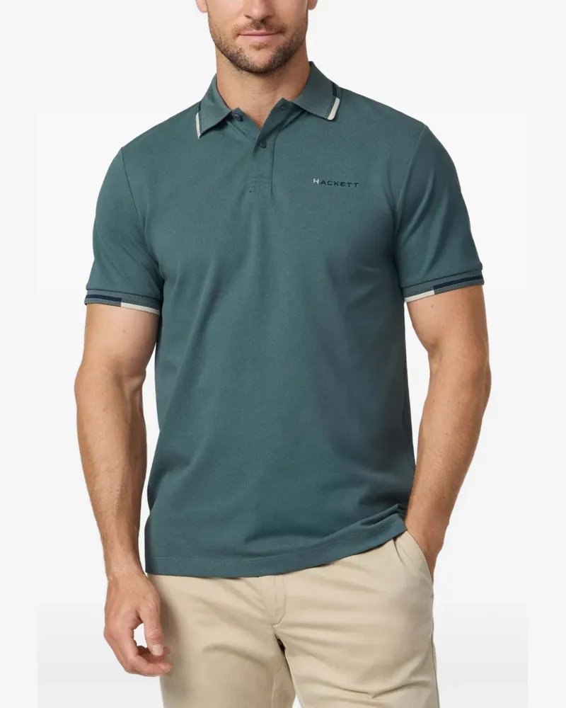 Hackett Poloshirt aus Jacquard - Grün Grün