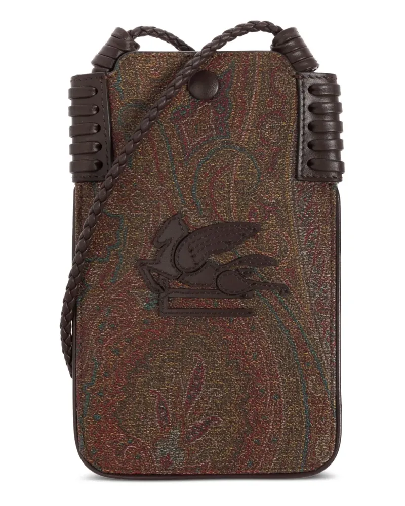 Etro Handytasche mit Paisleymuster - Braun Braun