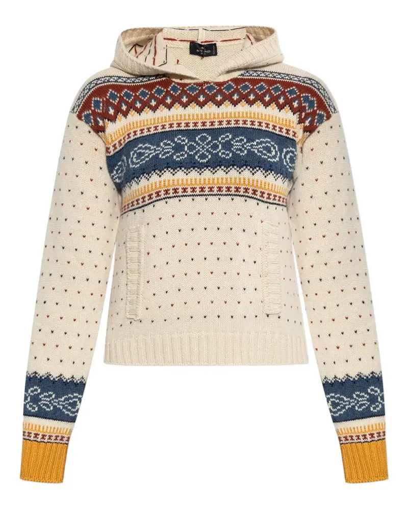 Etro Gemusterter Kapuzenpullover - Nude Nude
