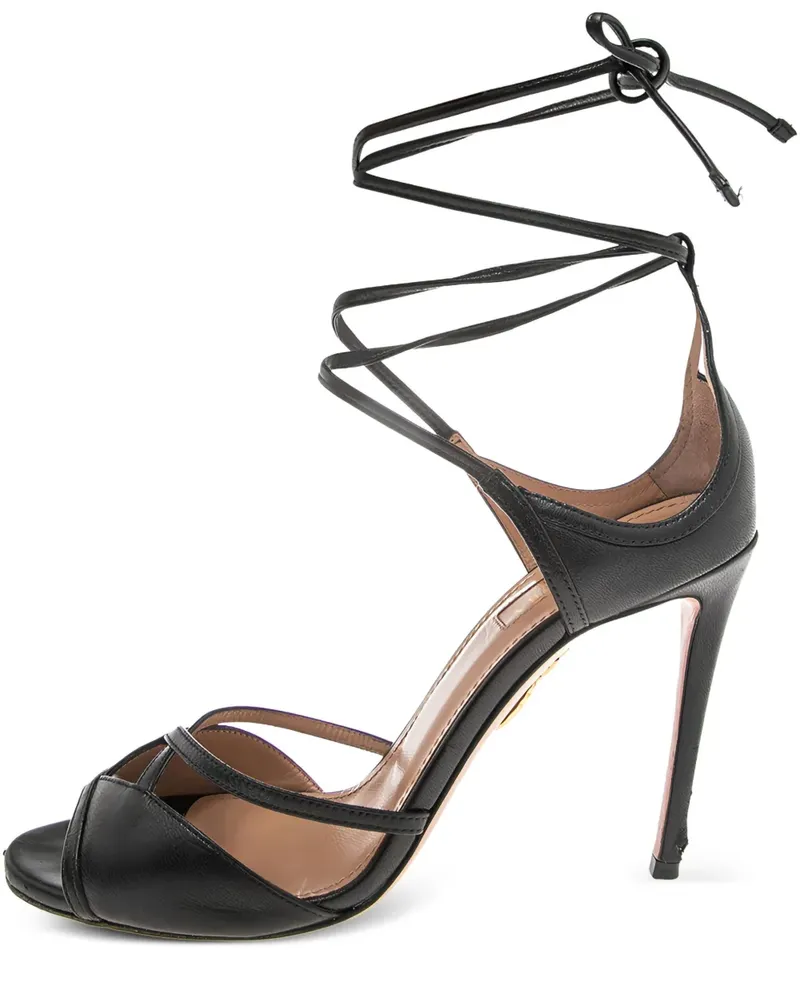 Aquazzura Offene Sandalen mit hohem Absatz 100mm - Schwarz Schwarz