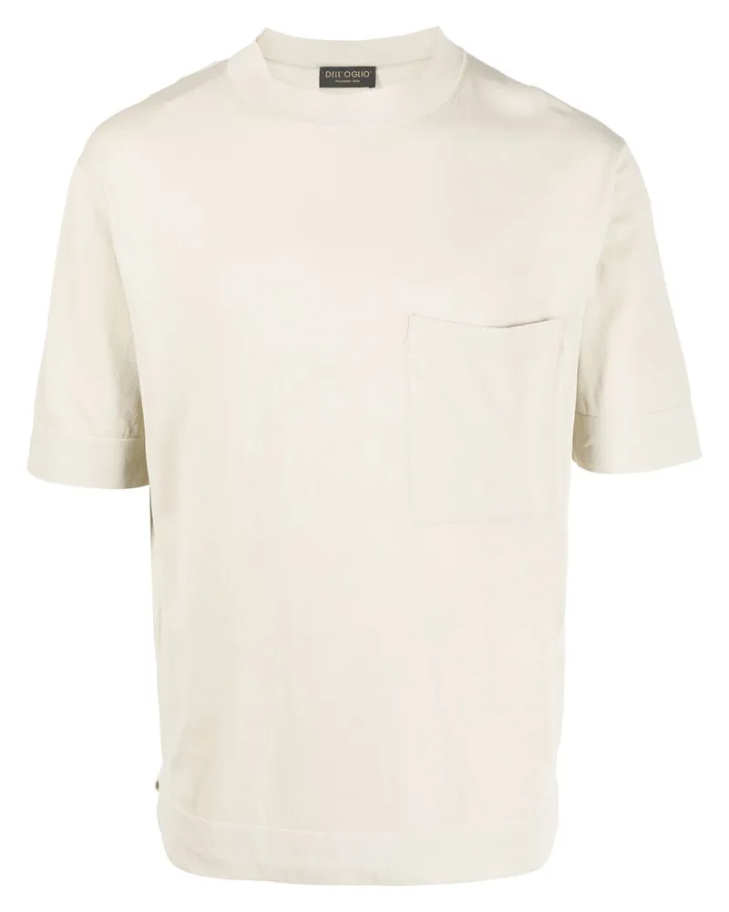 Dell'oglio T-Shirt mit Brusttasche Nude