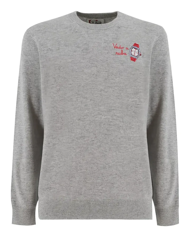 MC2 Saint Barth Bestickter Pullover - Grau Grau