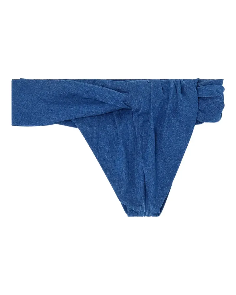 Diesel twisted hot pants in denim - Blau Blau